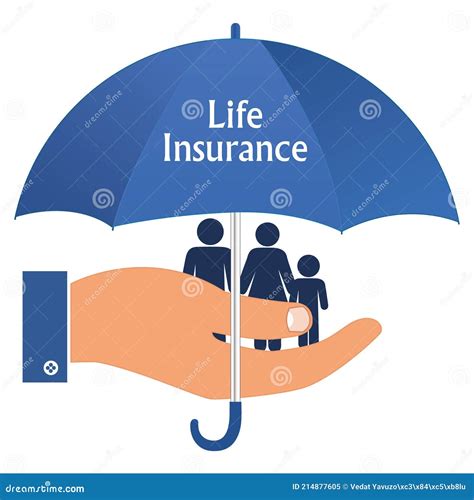 Life Insurance Illustration Vector Isolated on White Background. a ...