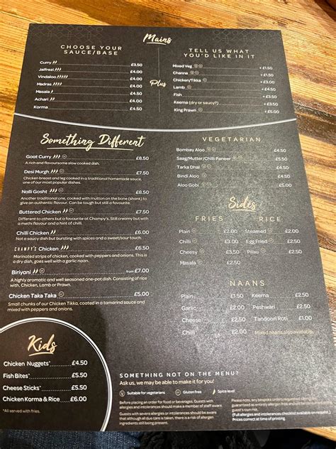 Menu at Bradford Arms pub & bar, Walsall, Milton St