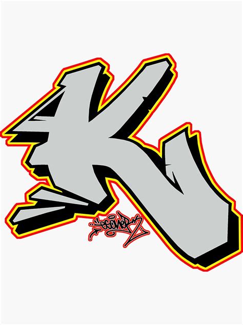 "LETTER K BY ESONE URBAN GRAFFITI STREET STYLE " Sticker for Sale by ...