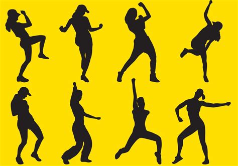 Zumba Silhouettes 100984 Vector Art at Vecteezy