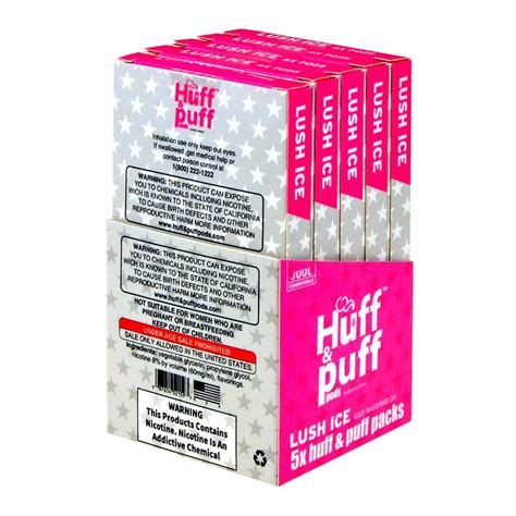 Huff & Puff Lush Ice 4 Pods - ZiiP Pods In Stock - Compatible Juul Low ...