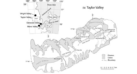 (a) Map of McMurdo Dry Valleys indicating the locations of the Garwood ...