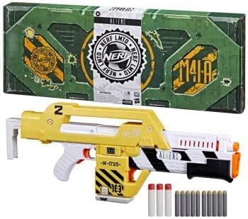 Nerf Aliens LMTD M41-A Pulse Blaster Exclusive Toy [Blaster, 10 Elite ...