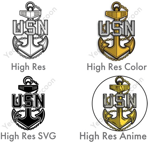 Navy Chief Anchor SVG - Etsy