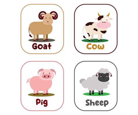 Farm Animals Flashcards Free Printable Printable Templates | Images and ...