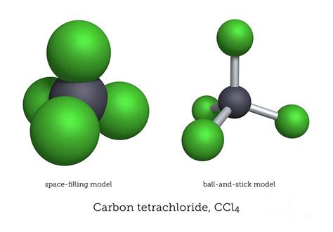 Molecular Models Of Carbon Tetrachloride Photograph by Greg Williams ...