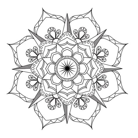 Bloemen Mandala Kleurplaat