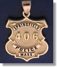 Springfield, Massachusetts Police Badge Charms