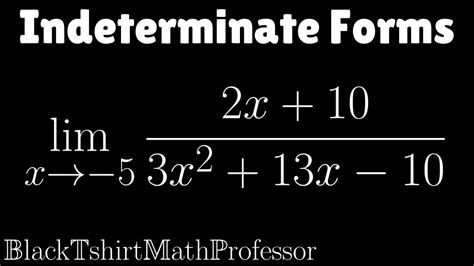 Limits with Indeterminate Forms Problem 2 (Calculus 1) - YouTube