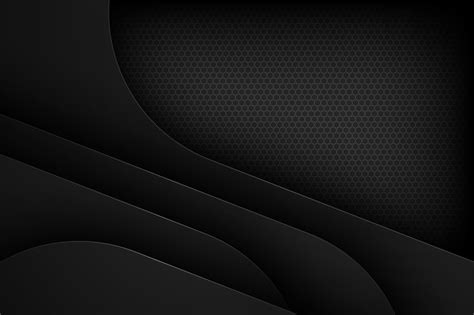 Black overlapping layered 3d paper shape background 681442 Vector Art ...