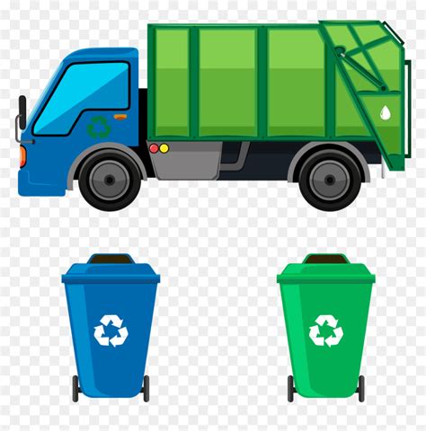 Cartoon Garbage Truck Drawing, HD Png Download - vhv