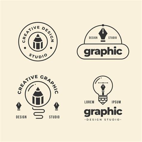 Modern Flat Graphic Design Logo Collection