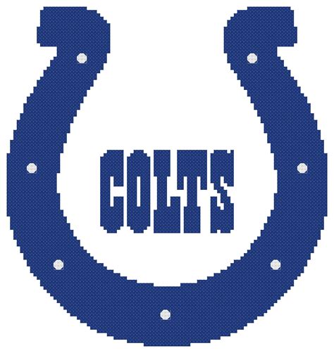 Indianapolis Colts Logo Counted Cross Stitch Pattern | The Cross Stitch Guy