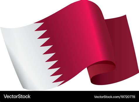 Qatar flag Royalty Free Vector Image - VectorStock