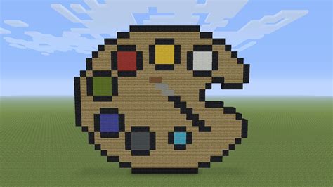 Minecraft Pixel Art - Painters Palette - YouTube