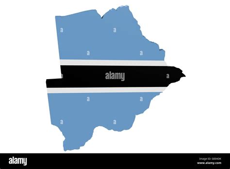 Botswana Flag Map Stock Photo - Alamy