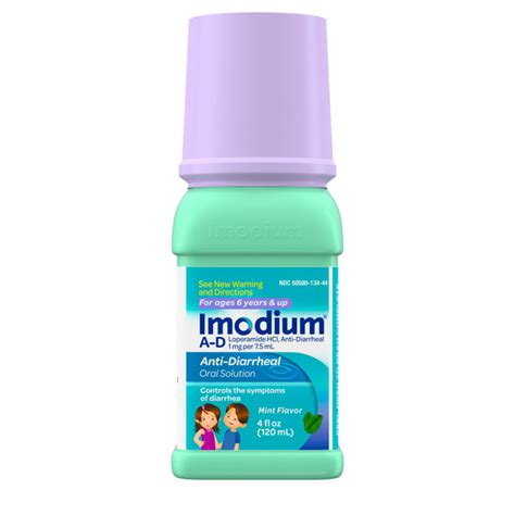 Imodium A-D Liquid Anti-Diarrheal Medicine for Kids, Mint, 4 fl. oz ...