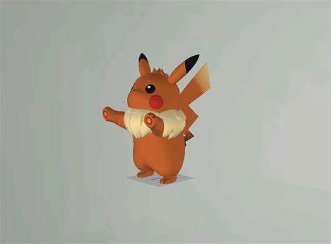 FUSION Pikachu x Eevee 3D model | CGTrader