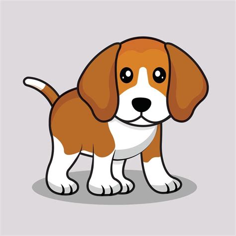 Cute beagle cartoon vector,Happy cartoon puppy sitting,.Beagle puppy ...