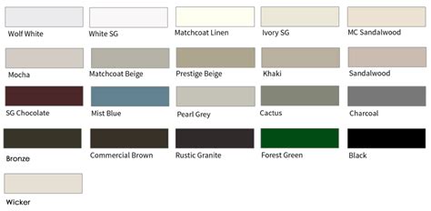 Color Chart For Aluminum Siding