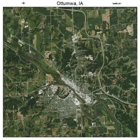 Aerial Photography Map of Ottumwa, IA Iowa