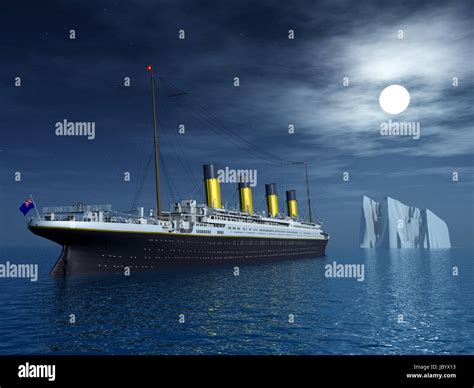 Titanic Hitting The Iceberg