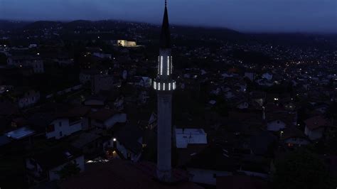 Footage Of Mosque Muezzin Calling Evening Stock Footage SBV-338375875 ...