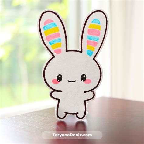 Easter bunny drawing and craft with Tatyana Deniz (FREE printable PDF)