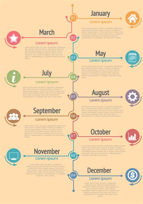 Monthly timeline infographic templa - Simple Infographic Maker Tool by ...