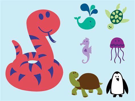 Cartoon Animals Vector Vector Art & Graphics | freevector.com