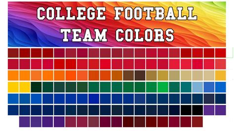 All College Football Colors