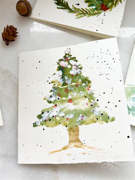 How to Make Watercolor Christmas Cards Easily - A Well Purposed Woman