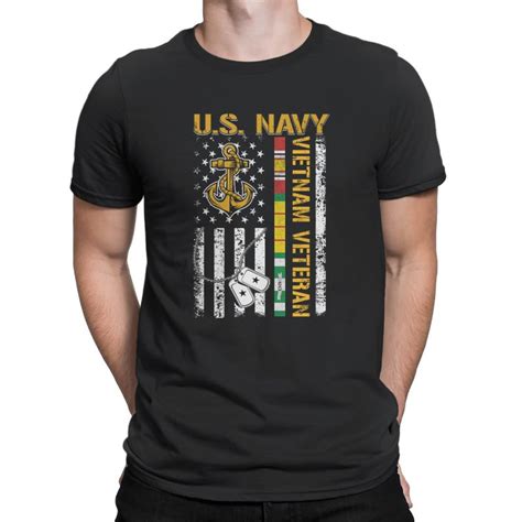 Vintage T-Shirts – US Navy Vietnam Veteran USA Flag Vietnam War Vet ...