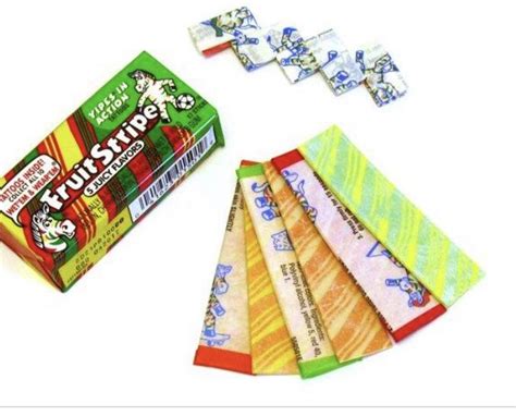 Fruit Stripe gum and tattoo wrappers : r/nostalgia