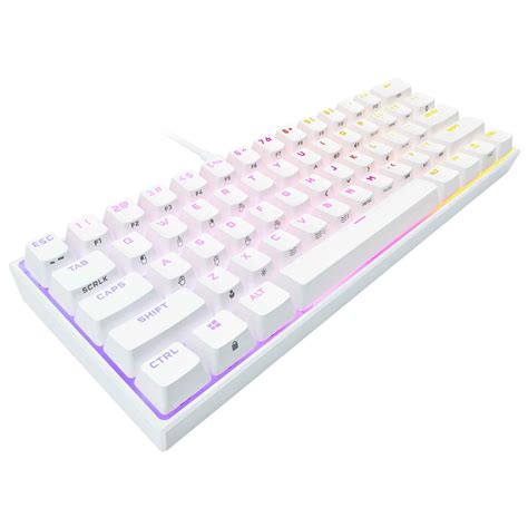 Corsair K65 RGB MINI 60% Mechanical Gaming Keyboard White (Cherry MX ...