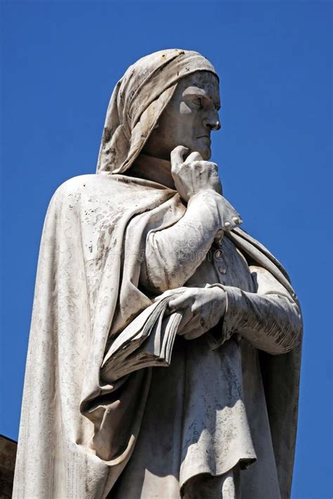 Dante Alighieri Statue at Piazza Dei Signori in Verona Stock Photo ...