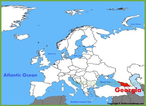 Georgia location on the Europe map