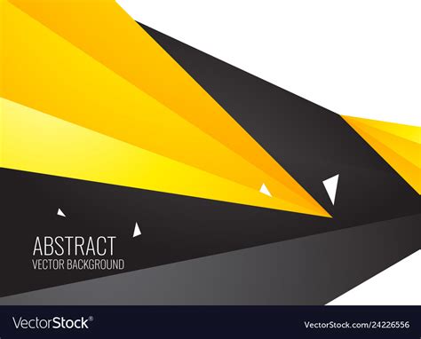 Abstract yellow and black geometric shapes Vector Image