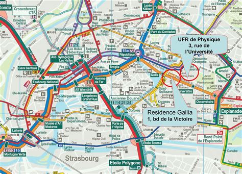 Map of Strasbourg, France