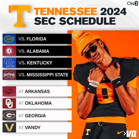 Ut Vols Football Schedule 2024 Printable Pdf Download - Adrian Jordana