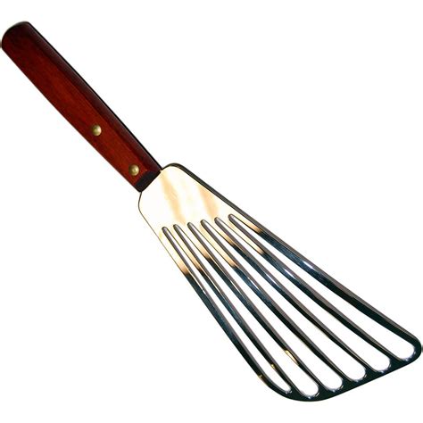 Matfer Bourgeat Dark Wood Tone, Stainless Steel Turner / Fish Spatula ...