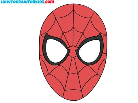 How to Draw Spider-Man Face - Easy Drawing Tutorial For Kids