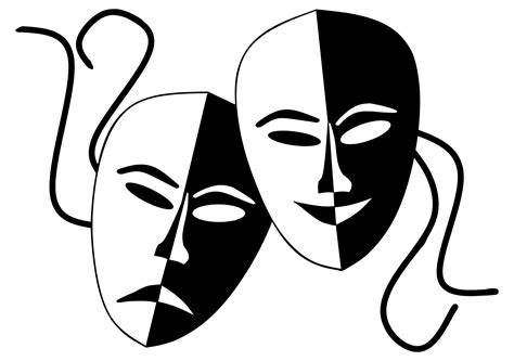 Drama Masks Silhouette at GetDrawings | Free download