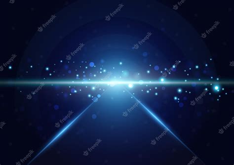 Premium Vector | Abstract technology blue light rays with dots and ...