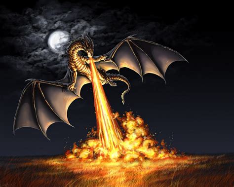 A dragons lair - images gallery: Dragon - Devastating fire dragon breath