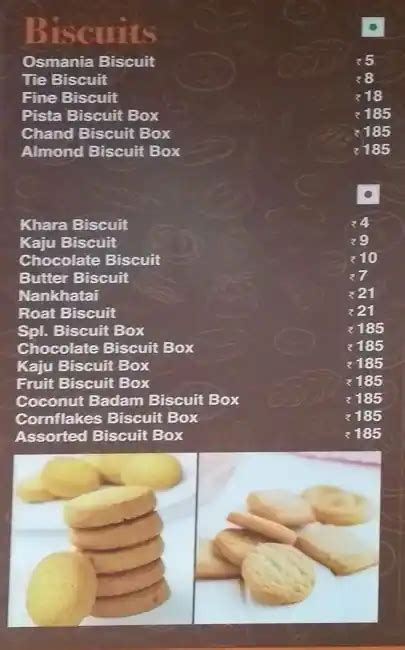 Menu of Paradise Bakery, Paradise Circle, Secunderabad