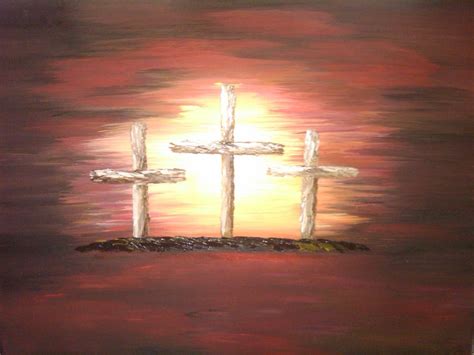 The Three Crosses Painting by Nancy Scarbrough-McCard