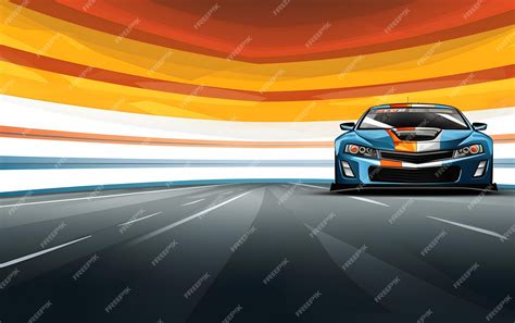 Premium AI Image | Colorful Illustration nascar race car sports background