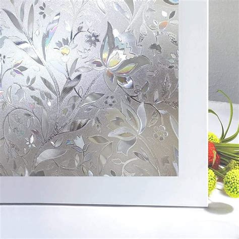 HONGGE 3D Static Glass Films Window Film Decorative Pattern Design ...