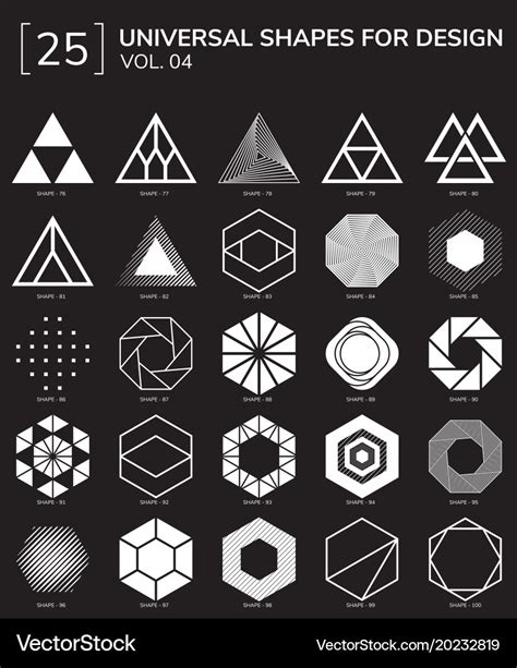 Geometric shapes logo Royalty Free Vector Image